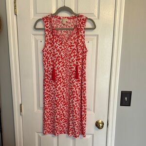 Michael Kors Red and White Mini Dress